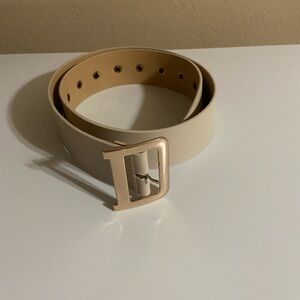Neutral Ivory D-Frame Belt - Women Accessories